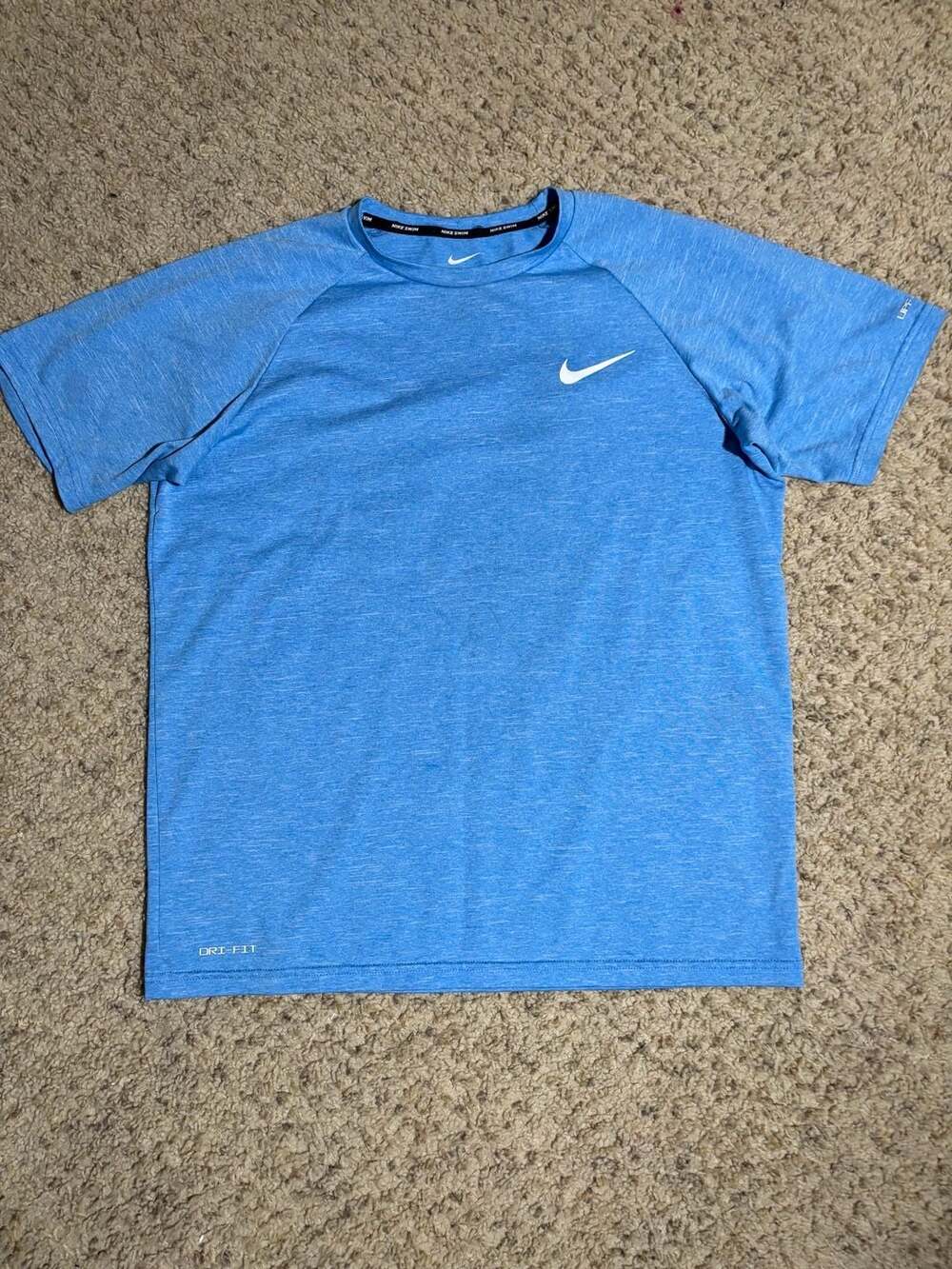 Nike Men's Heather Hydroguard Dri-FIT UV UPF 40+ Short Sleeve Swim Shirt